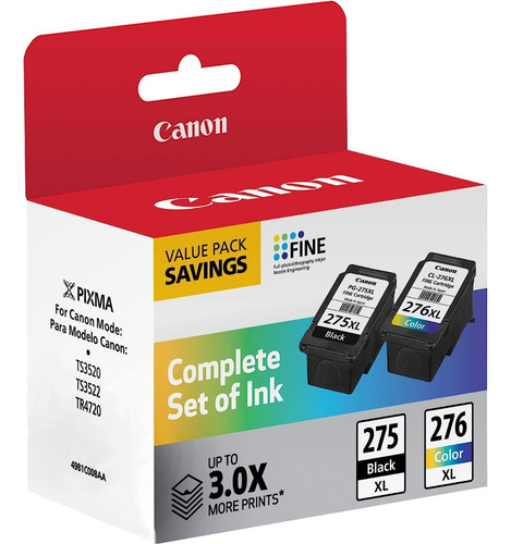 Canon Pg-275xl Negro Cl-276xl Color 2 Cartuchos Compatible C (Usado)
