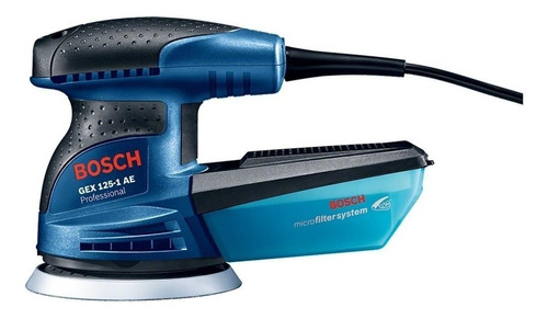 Imagem 2 de 3 de Lixadeira profissional roto orbital Bosch Professional GEX 125-1 AE azul 250W 127V
