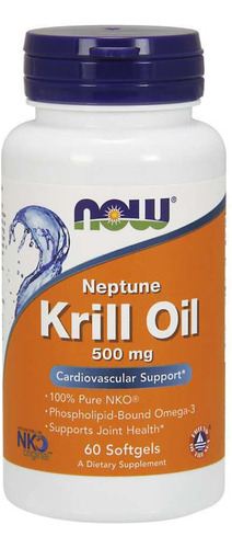Neptune Krill Oil 500mg (60 Softgels) Now Foods