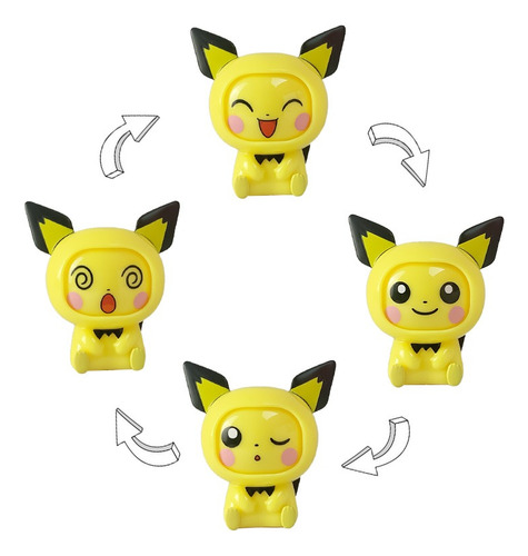 Juguete Pokemon Pichu Pikchu Cara Ash Pokeball Pokebola