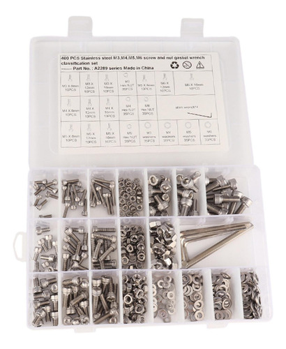 Kit De 400 Tornillos Métricos, Tuercas Y Arandelas, Fácil