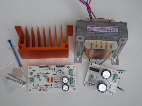 Imagen 2 de 6 de Amplificador 150 W / 8 Ohm Fuente Trafo Disip - Audioproject
