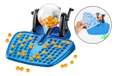 Lotto Game Set Rotary Cage Family Party 48 Cartas Toy Age 3+