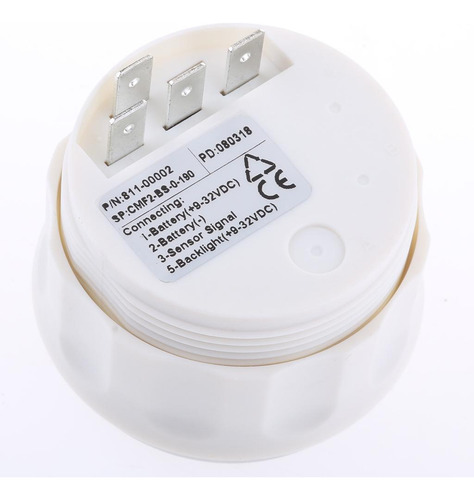 4 X 2 ''9v-32v Led Indicador De Nivel Negro 1 Negro 1 52 Mm