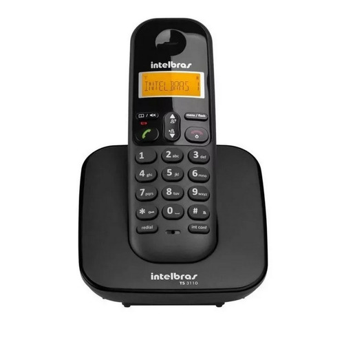 Telefone Sem Fio Ts3110 Digital C/ Id Preto Intelbras