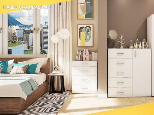 Imagen 7 de 7 de Cómoda 5 Gavetas 1 Puerta Casa Lista® Sueños