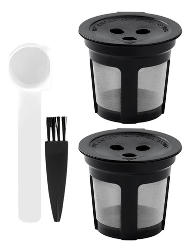 2x Filtros De Café Con Tapa Con Cuchara Y Cepillo Eco