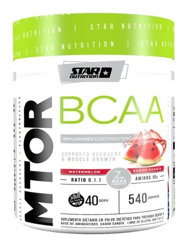 Mtor Bcaa 540 Gr Formula Mejorada Star Nutrition Sabor Watermelon