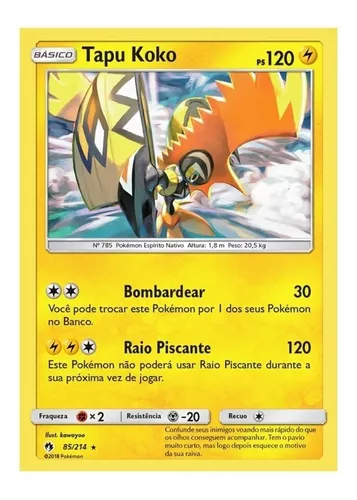 Tapu Bulu Tapu Fini Tapu Koko Tapu Lele Com Lote 100 Cartas