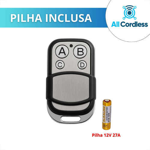 Controle Remoto Rf 433mhz Código De Aprendizagem Ev1527