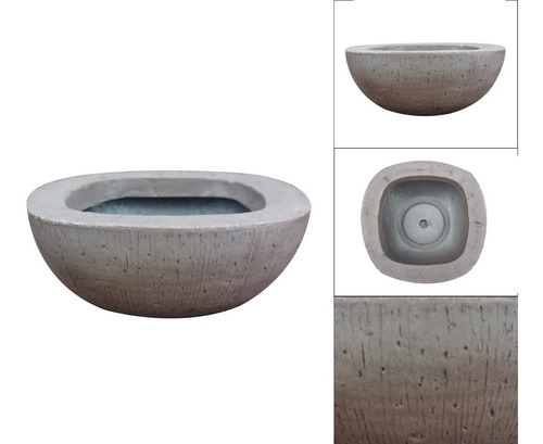 Imagen 2 de 5 de Maceta Minimalista Tipo Tazan Beige .37