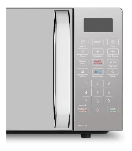Imagem 2 de 5 de Microondas Philco PMO23EB branco 20L 127V