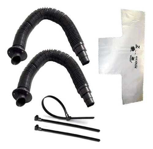 Kit Ventilação Corrugados Extensíveis Camisinha Abraçadeiras