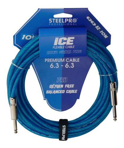 Cable Para Guitarra Profesional 10m Plug6.3-plug6.3 Steelpro