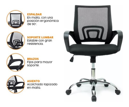 Silla Ejecutica Trendy Ergonomica Para Oficina