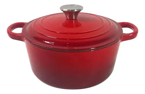 comprar Cacerola De Hierro Fundido Esmaltado Roja 20cm