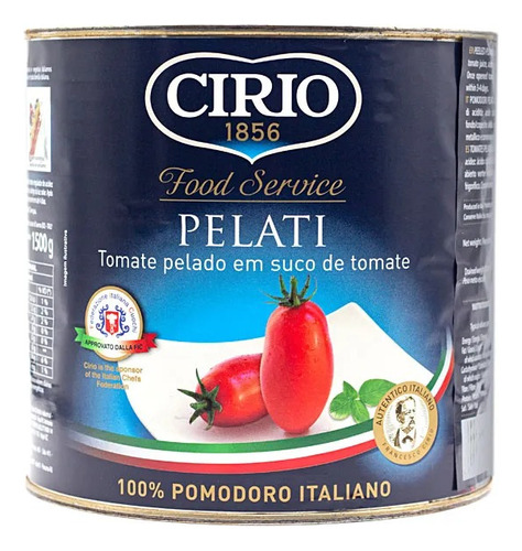 Lata De Tomate Italiano Pelati 1500g