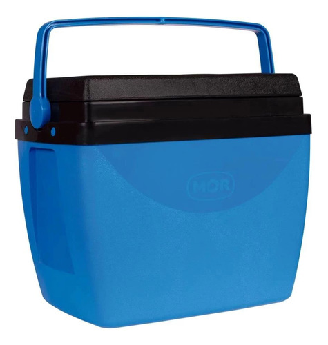 Caixa Térmica Cooler Com Alça Mor 26 Litros Azul E Preto