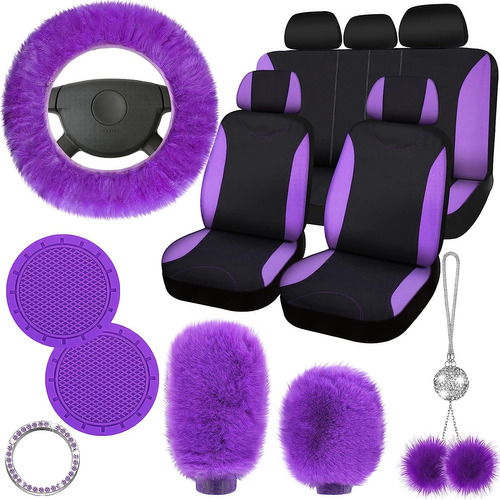 Juego Completo De 17 Fundas De Asiento De Coche Moradas, ...