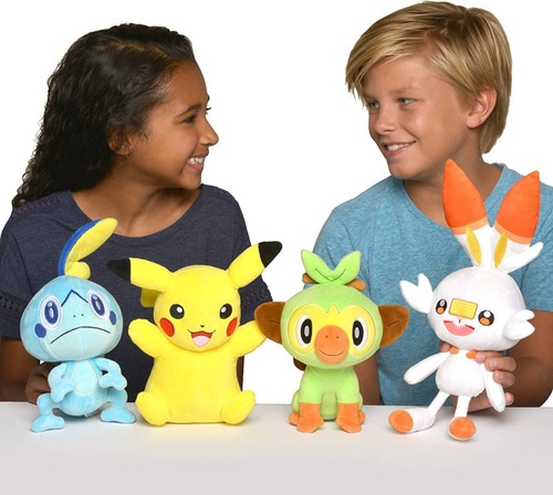 Peluche Pokémon 8 Grookey, Sobble Y Scorbunny, Paquete De 3