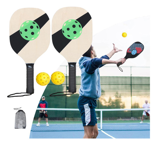 Pickleball Wood Paddle Set Principiantes Raqueta Estilo B