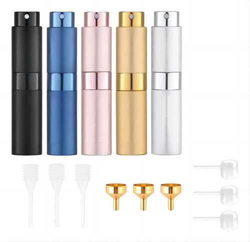 5pcs 8ml Perfume Atomizador Recargable,mini Botella De Spray