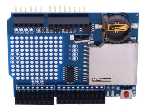 Shield Arduino Uno Data Logger Rtc Ds1307 Slot Sd