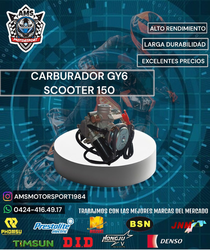 Carburador Gy6 Scooter 150