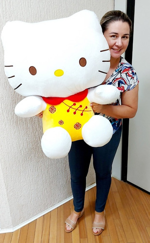 Imagem 2 de 3 de Hello Kitty Grande Pelúcia Gigante 65cm X 50cm Frete Grátis