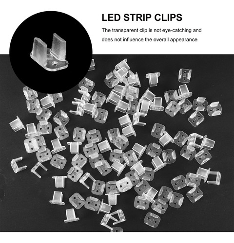 100 Tiras De Luces Led, Clips De Plástico, Tiras Led De Fija