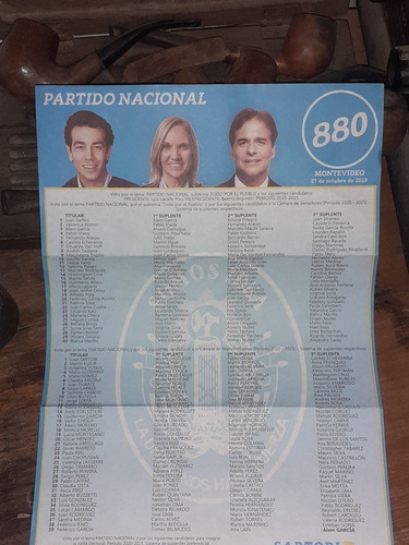 Elecciones Nacionales 2019 Lista 880 Partido Nacional