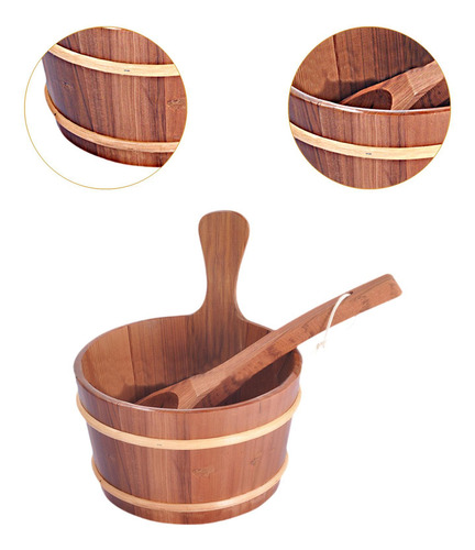 Cubo De Sauna Y Cucharón, Cubo De Agua De 4l, Regalos,