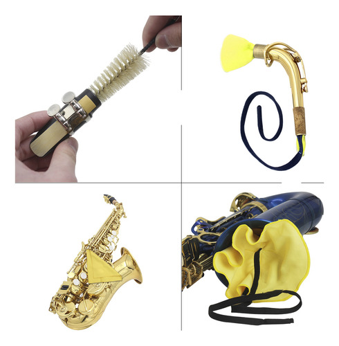 Cepillo Para Boquilla De Saxofón, Kit De Limpieza Para Saxo,