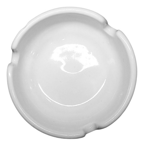 Imagen 2 de 7 de Cenicero De Porcelana Blanca 3 Cavidades Bar X 1 Unidad