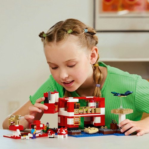 Lego® Minecraft® La Casa-champiñaca 21270; Juguete Infantil 500 La Casa Champiñon