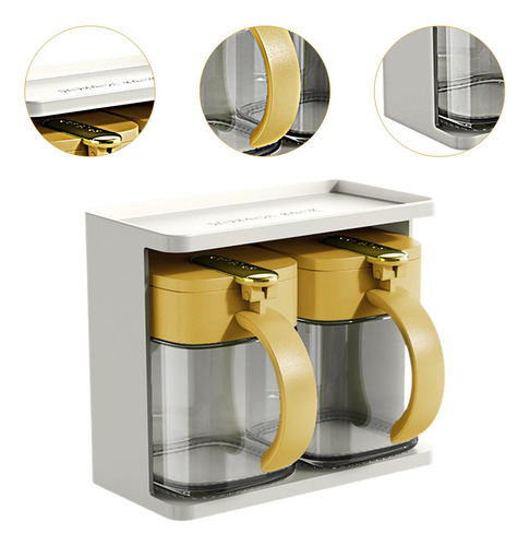 Caja De Condimentos Para El Hogar, Botella De Amarillo