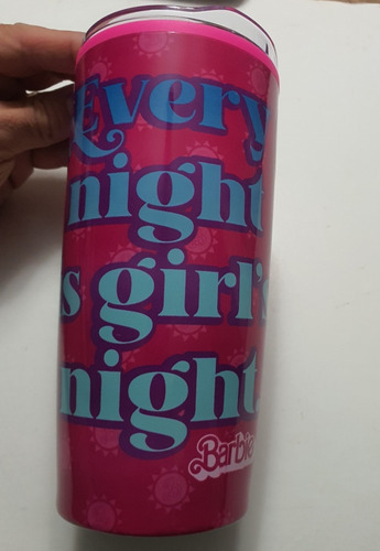 Termo Doble Pared Acero Inoxidable Barbie La Película 450 Ml Rosa Chicle