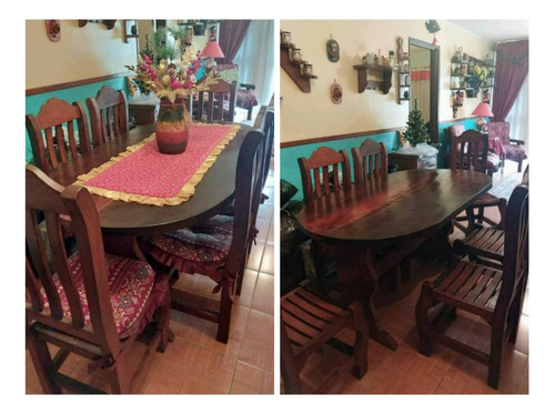 Juego De Comedor En Madera Saman 