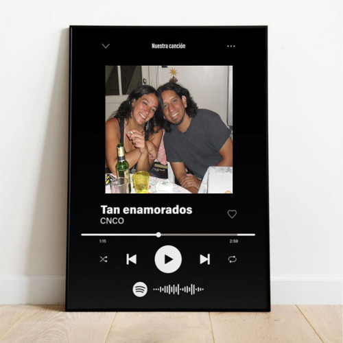 Cartel Personalizado Spotify 20x30 Chapa Dia De La Madre