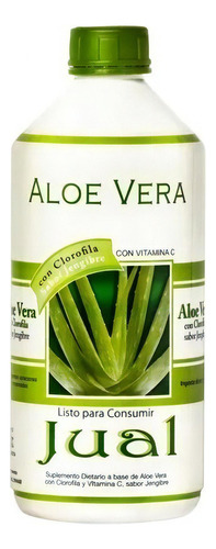 Jugo Aloe Vera Jual Orgánico C / Clorofila Jengibre X 500 Ml
