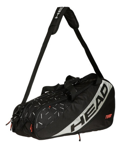 Raquetero Head Team Racquet Bag M Negro Gris Color Negro Con Gris