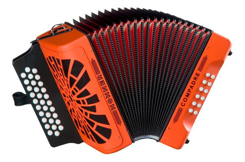 Ftm Acordeon A Botones Hohner Compadre Gcf Ht Naranja