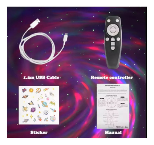 Lámpara Proyector Astronauta Nebula Galaxia Blanco Blanco