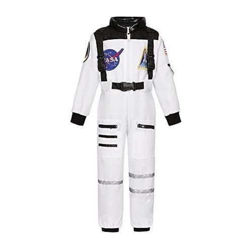 Dormstop Kids Astronaut Costume Nasa White Space Jumpsuit Pa