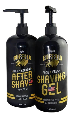 Pack Bufalo Shaving Gel+ After Shave 1000mlc/u Envio Gratis
