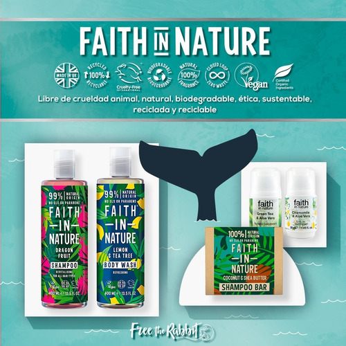 Jabón Corporal Coco Faith In Nature Original Y Natural