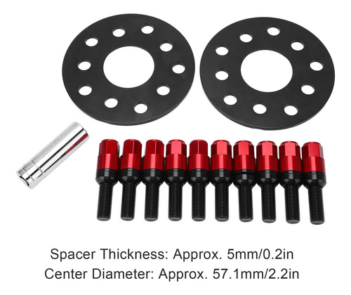 Adaptador De Rueda Hub Bore, 2 Unidades, 5 Mm, 5 X 100/5 X 1