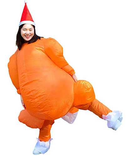 Disfraz Inflable De Pavo Asado, Tela De Juego, Divertido Par