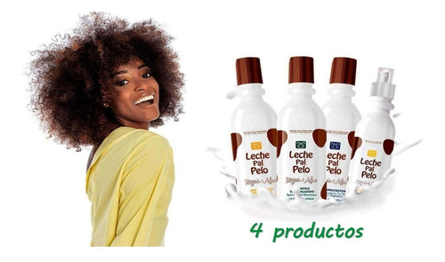 Imagen 2 de 6 de Kit Leche Pal Pelo Rizos Y Afro 440 Ml