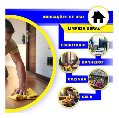 6 Unds Pano Microfibra 30x30 Ideal P/ Limpeza Diversa Macio